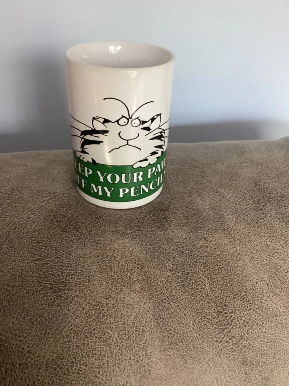 Vintage Sandra Boynton Cat ceramic pencil holder